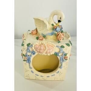 Vintage Terragrafics Swan Cube Box Picture Frame